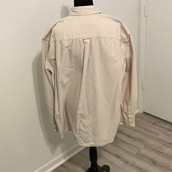 Classic Cream Button-Down Shirt for Men - Picture 3 of 3